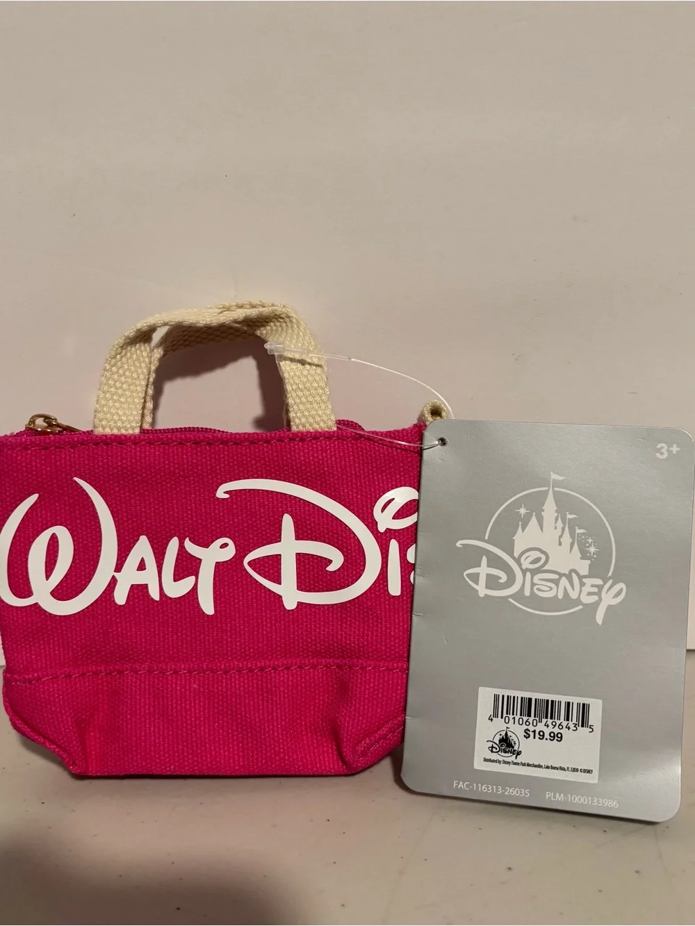 Disney Hot Pink Mini purse charm. New.